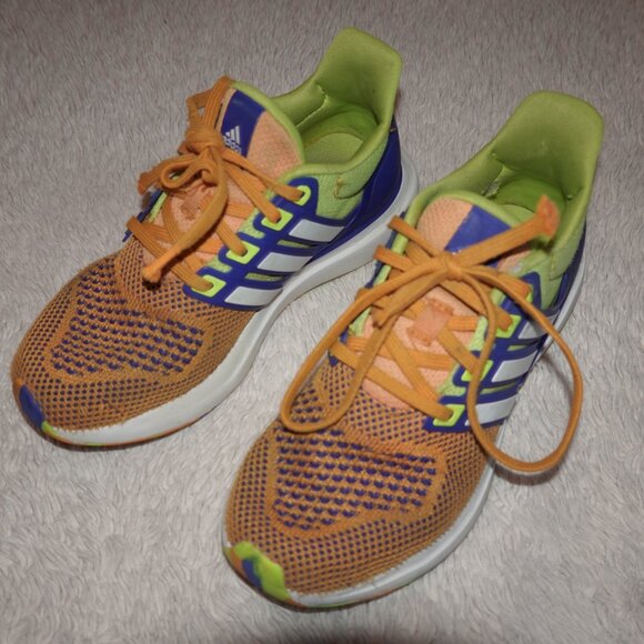 Size 4 adidas UBounce DNA Running Shoes, Crew Orange / Cloud White / Solar Slime - Picture 9 of 10